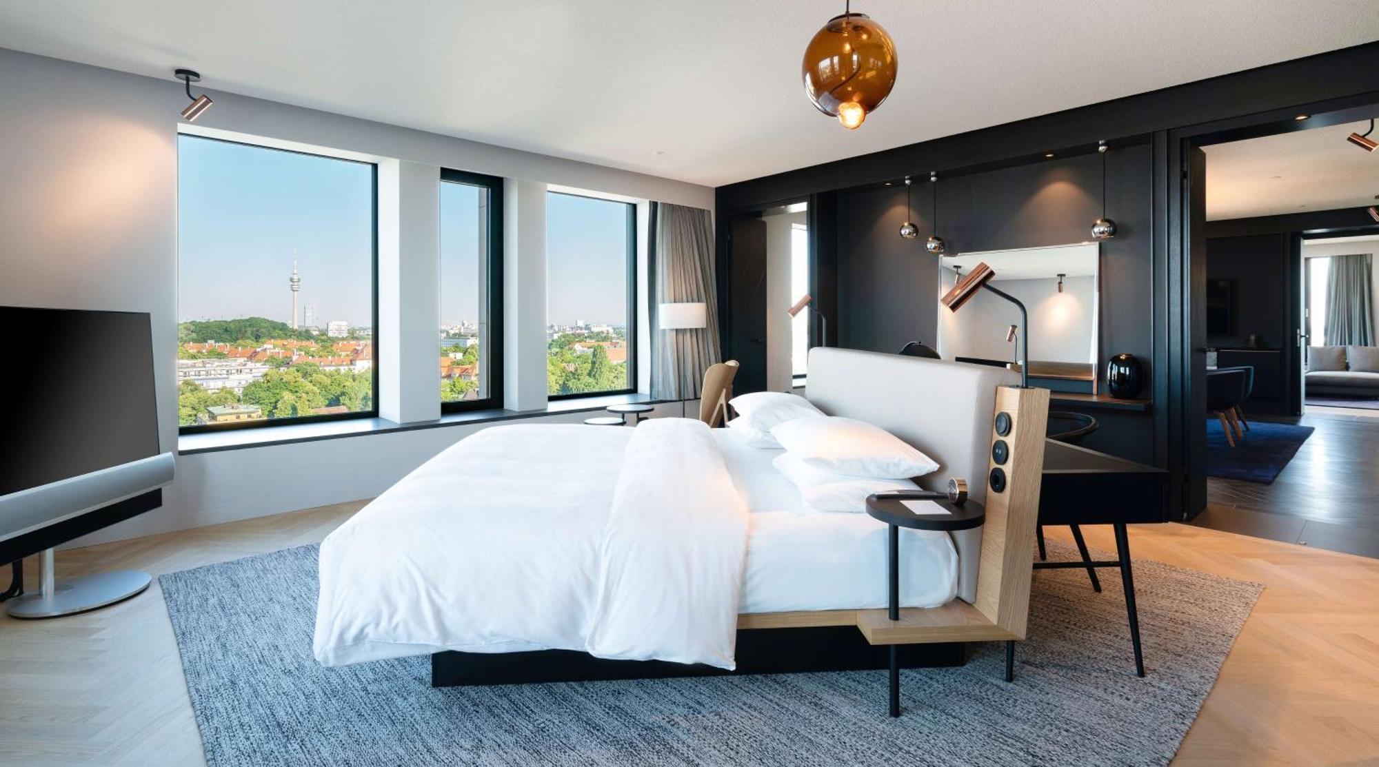 Готель Andaz Munich Schwabinger Tor, By Hyatt Екстер'єр фото A bedroom at the hotel